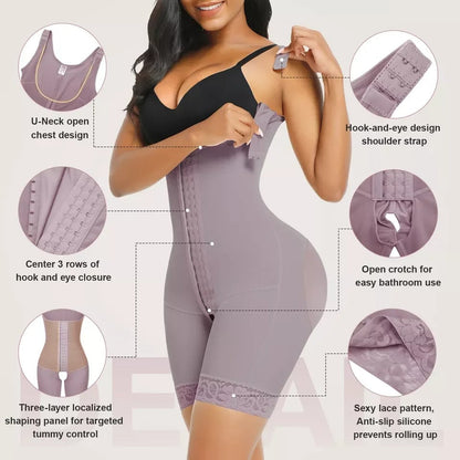 Adjustable Shoulder Clasps Slimming Body Shaper | Essence New York