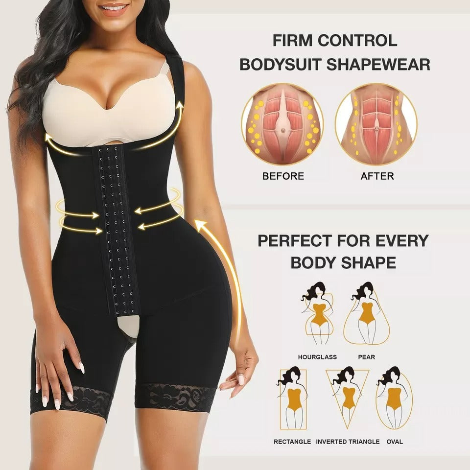 Adjustable Shoulder Clasps Slimming Body Shaper | Essence New York
