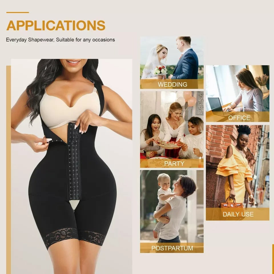 Adjustable Shoulder Clasps Slimming Body Shaper | Essence New York